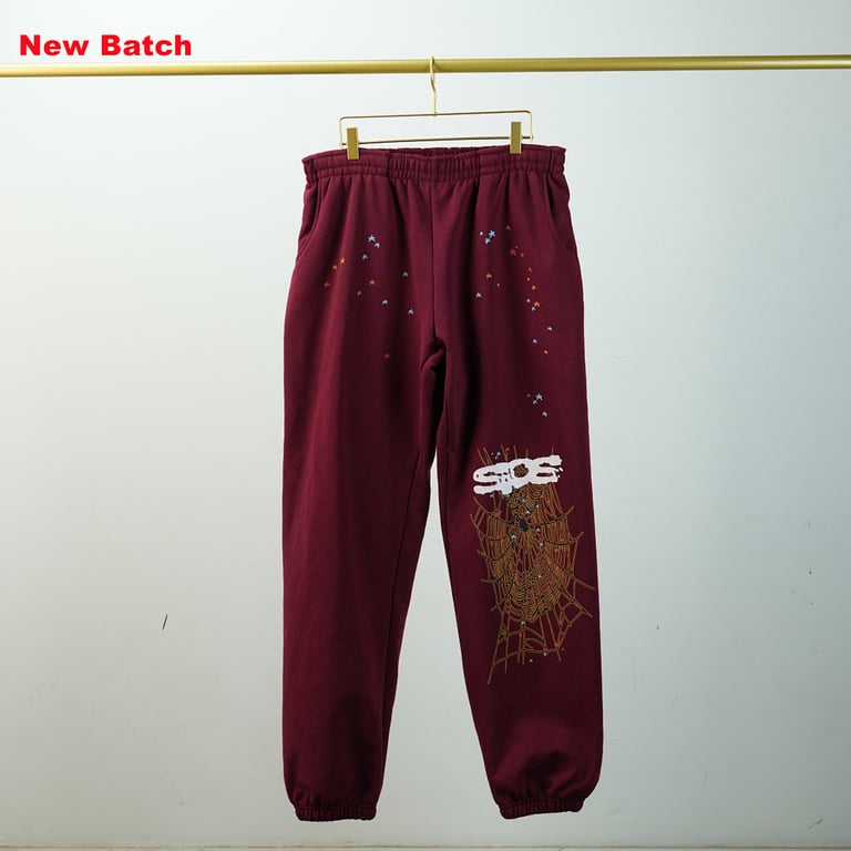 Sp5der Logo Sweatpant Maroon - 41