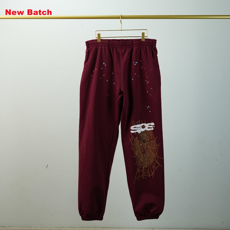 Sp5der Logo Sweatpant Maroon - 42