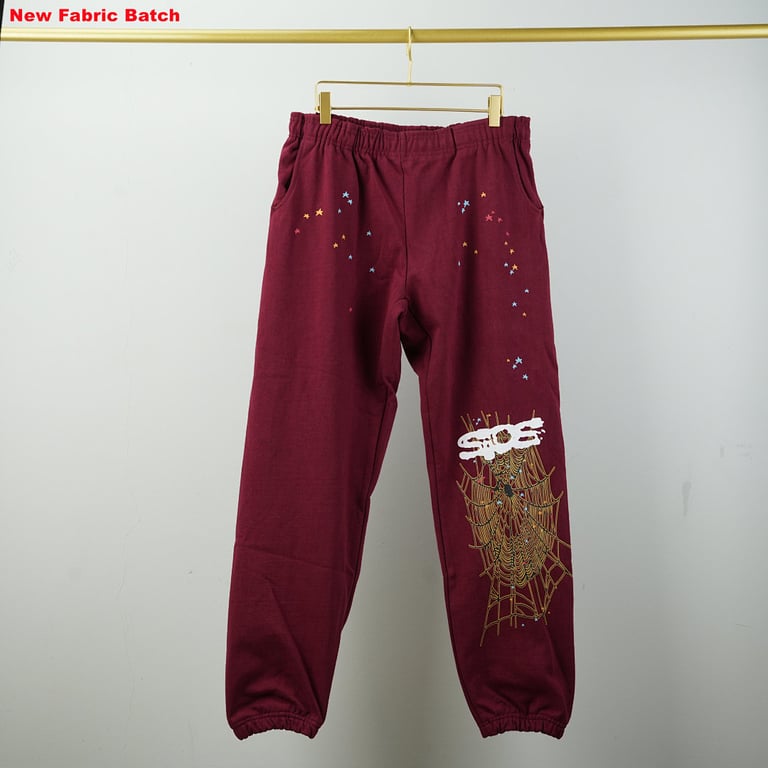 Sp5der Logo Sweatpant Maroon - 57
