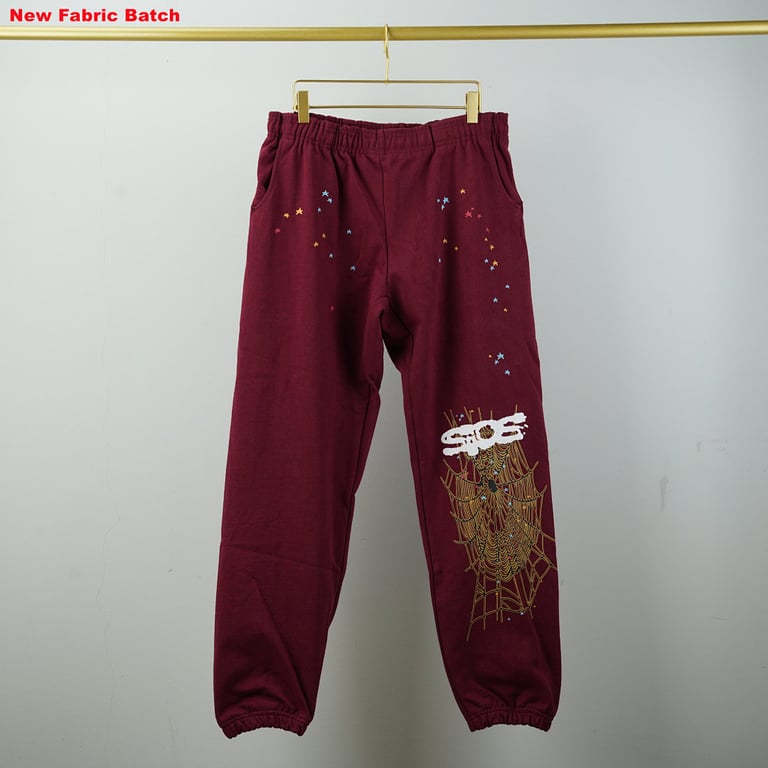 Sp5der Logo Sweatpant Maroon - 58
