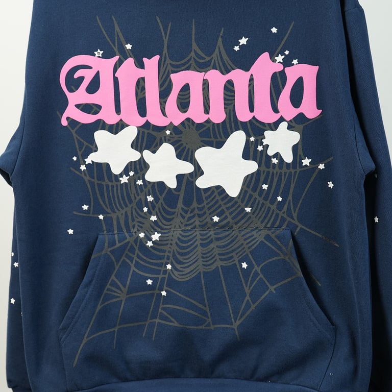Sp5der Atlanta Hoodie Navy - 37