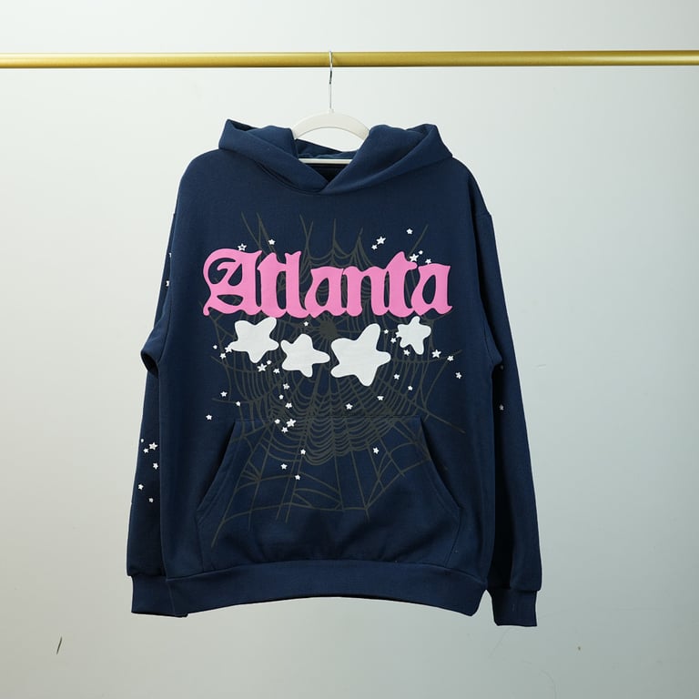 Sp5der Atlanta Hoodie Navy - 38
