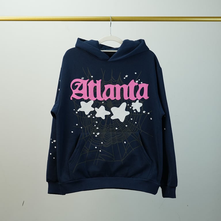 Sp5der Atlanta Hoodie Navy - 39