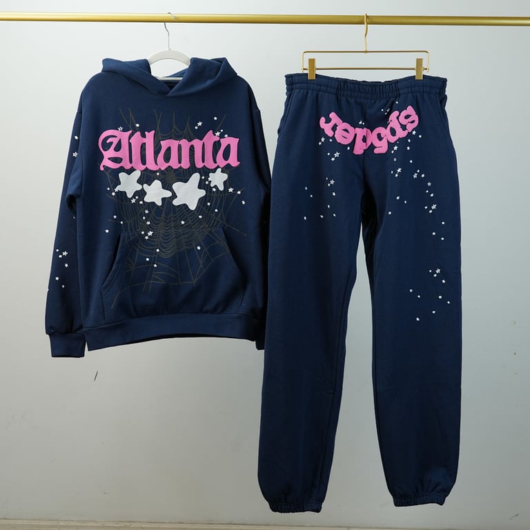 Sp5der Atlanta Hoodie Navy - 40