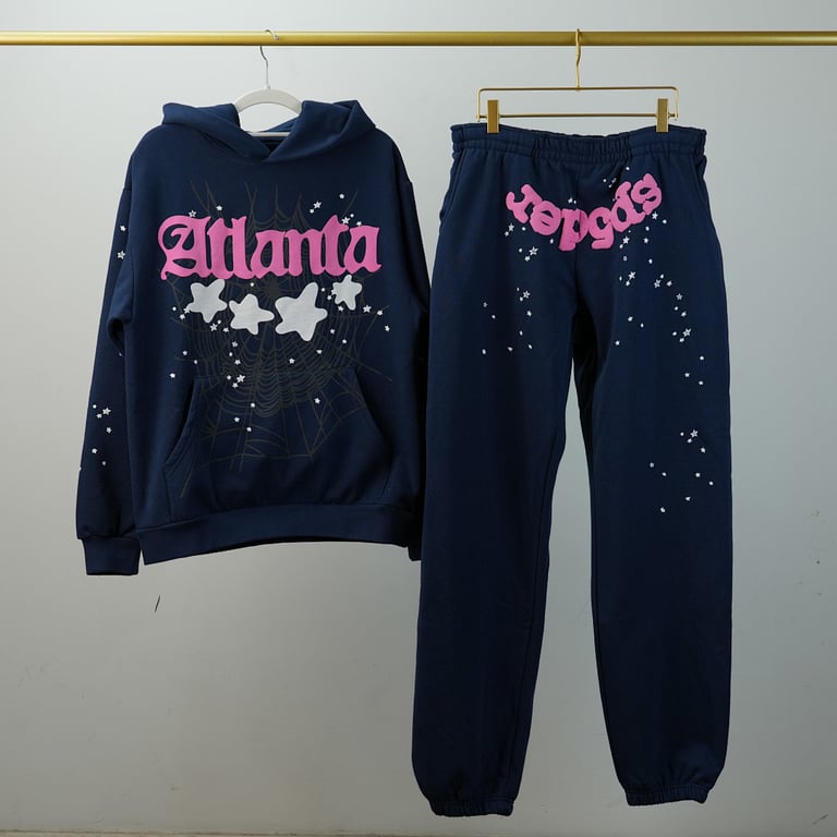 Sp5der Atlanta Hoodie Navy - 41