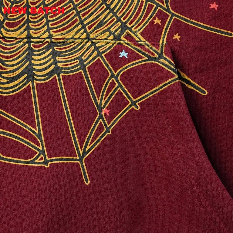 Sp5der Logo Hoodie Maroon - 16
