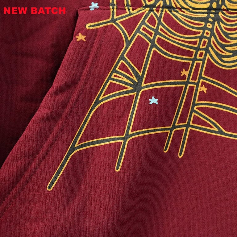 Sp5der Logo Hoodie Maroon - 17