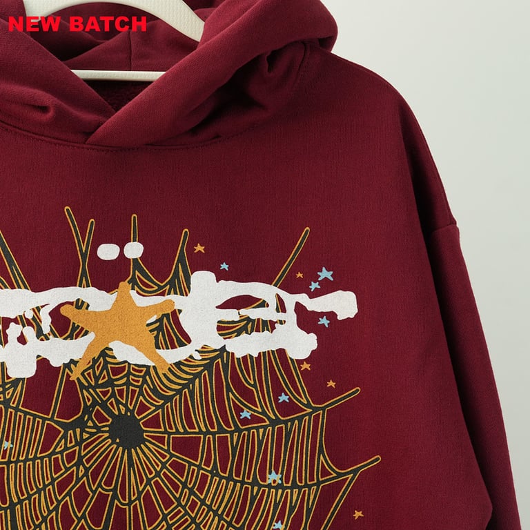 Sp5der Logo Hoodie Maroon - 19