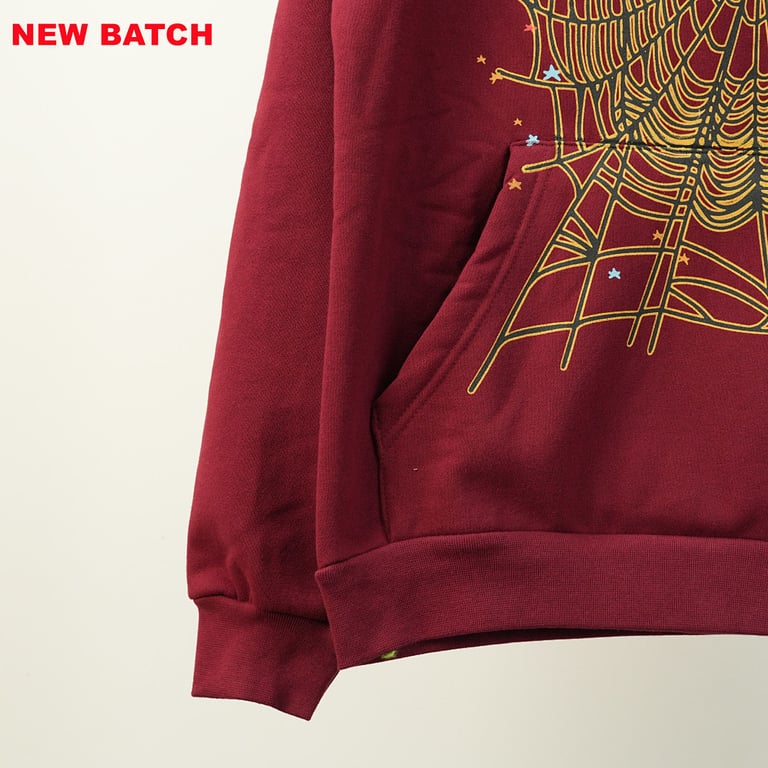 Sp5der Logo Hoodie Maroon - 22