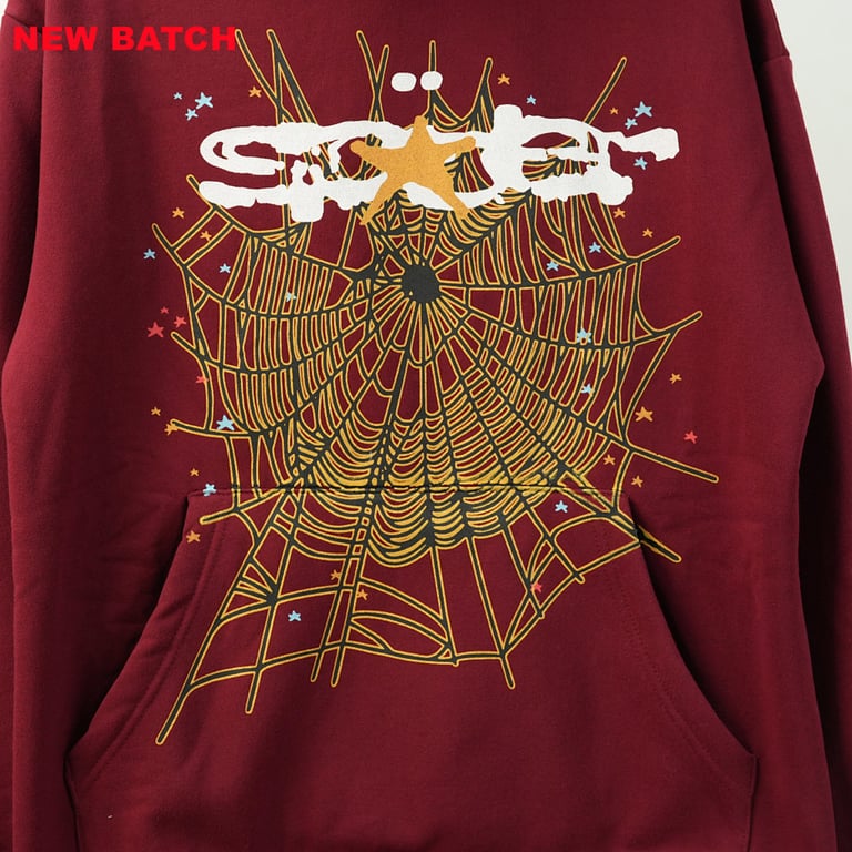 Sp5der Logo Hoodie Maroon - 23