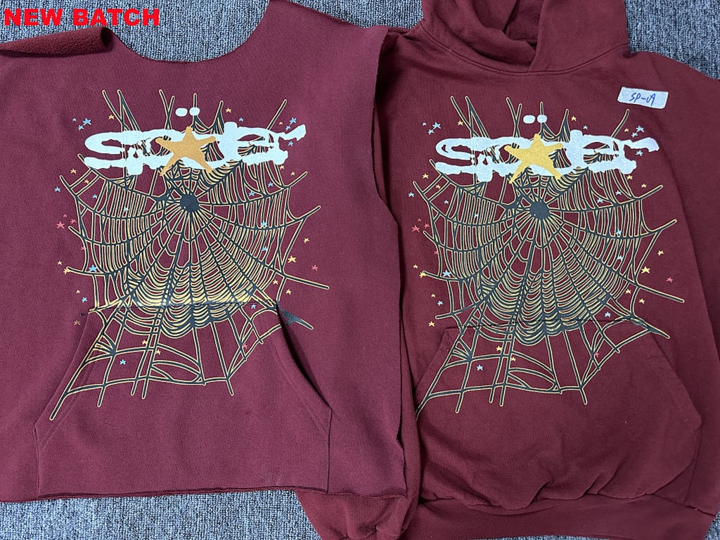 Sp5der Logo Hoodie Maroon - 26