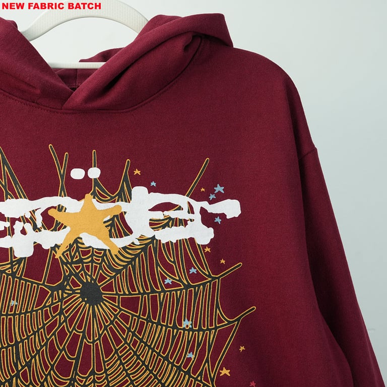 Sp5der Logo Hoodie Maroon - 32