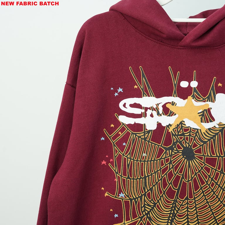 Sp5der Logo Hoodie Maroon - 33