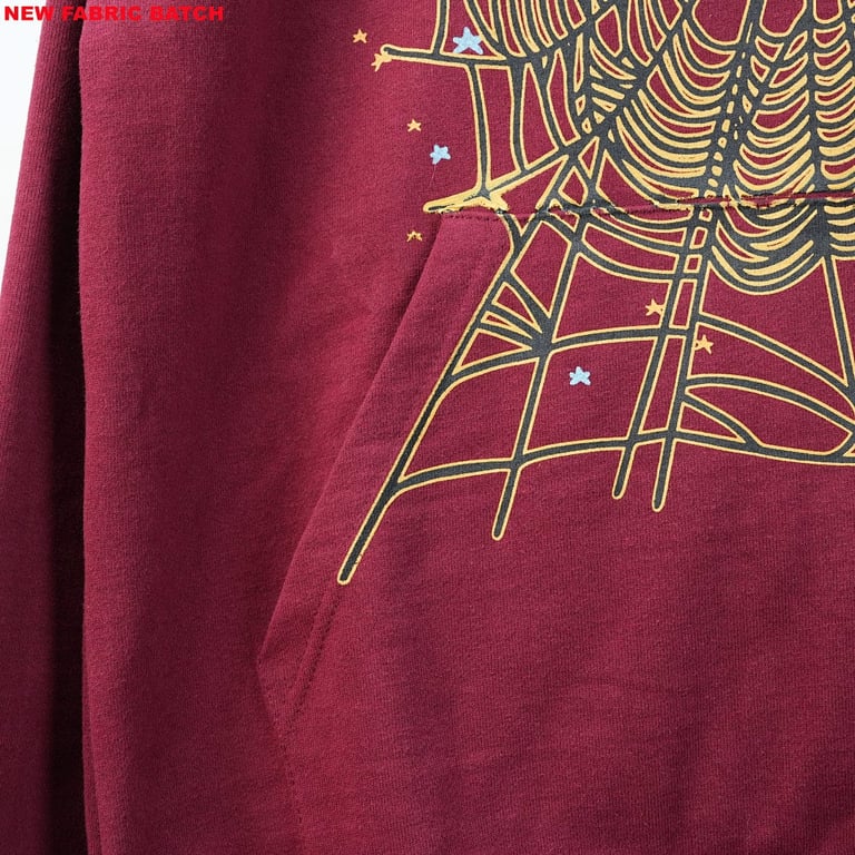Sp5der Logo Hoodie Maroon - 36