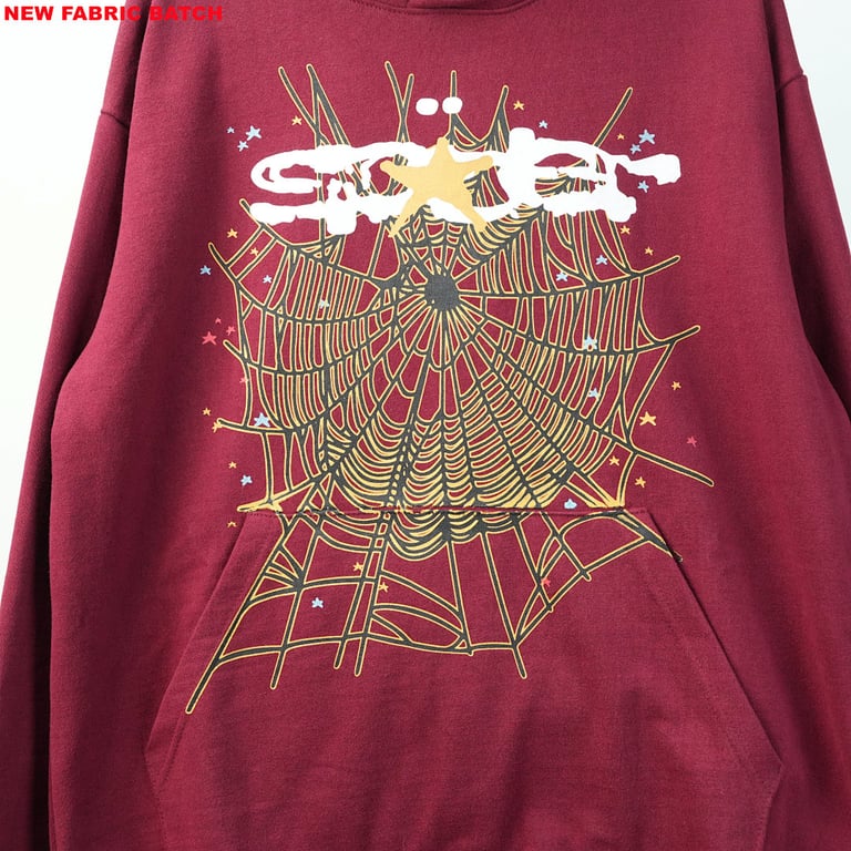 Sp5der Logo Hoodie Maroon - 39