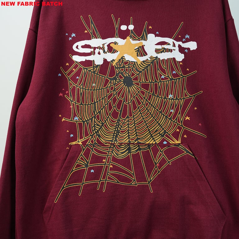 Sp5der Logo Hoodie Maroon - 41