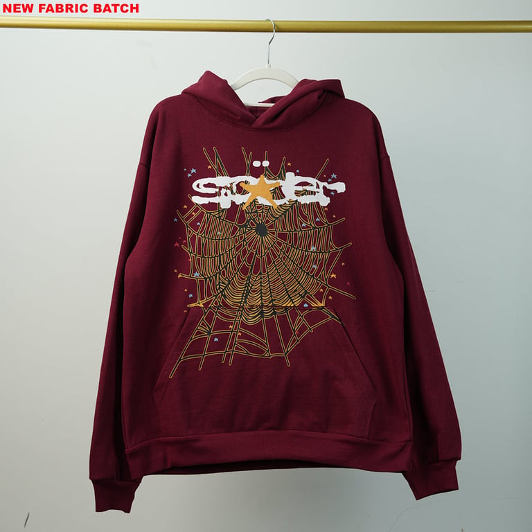 Sp5der Logo Hoodie Maroon - 45