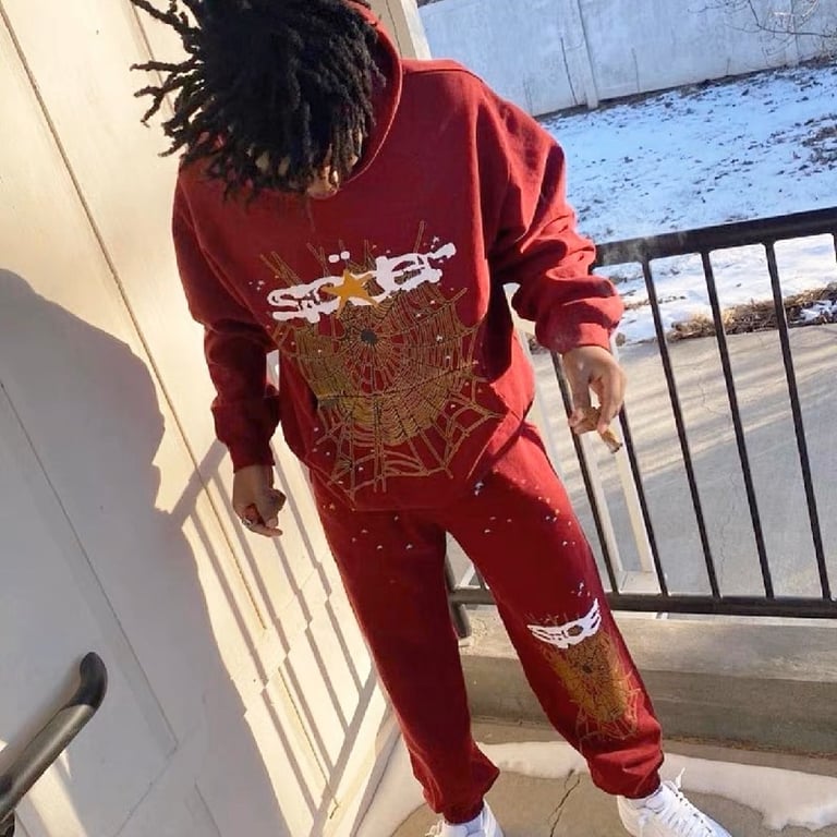 Sp5der Logo Hoodie Maroon - 6