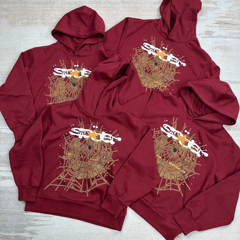 Sp5der Logo Hoodie Maroon - 7