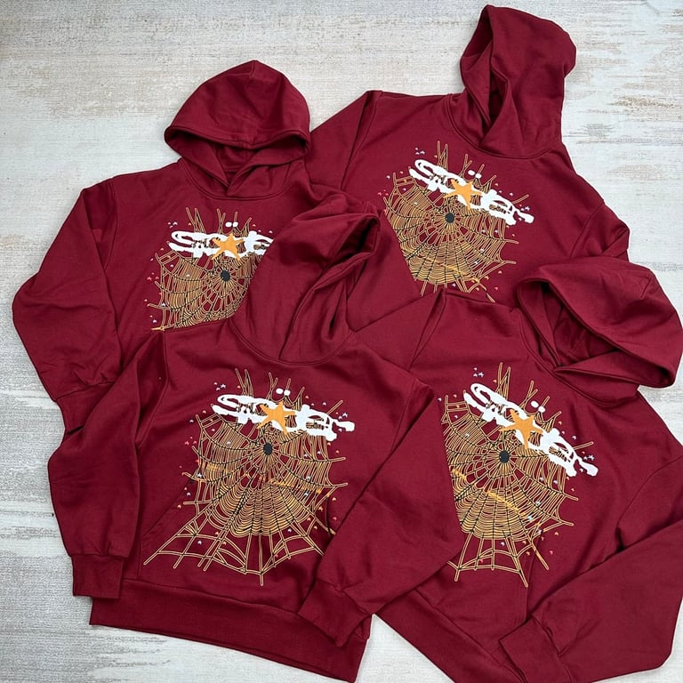 Sp5der Logo Hoodie Maroon - 8