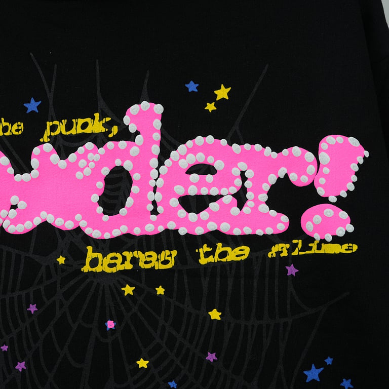 Sp5der P*NK V2 Hoodie Black - 5