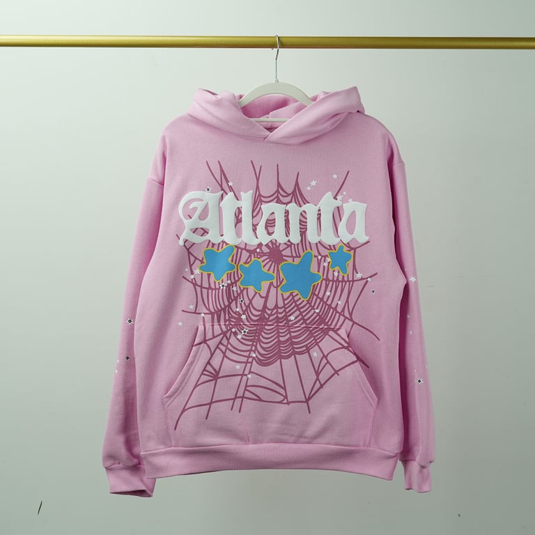 Sp5der Atlanta Hoodie Pink - 71