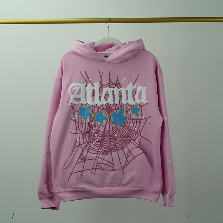 Sp5der Atlanta Hoodie Pink - 73