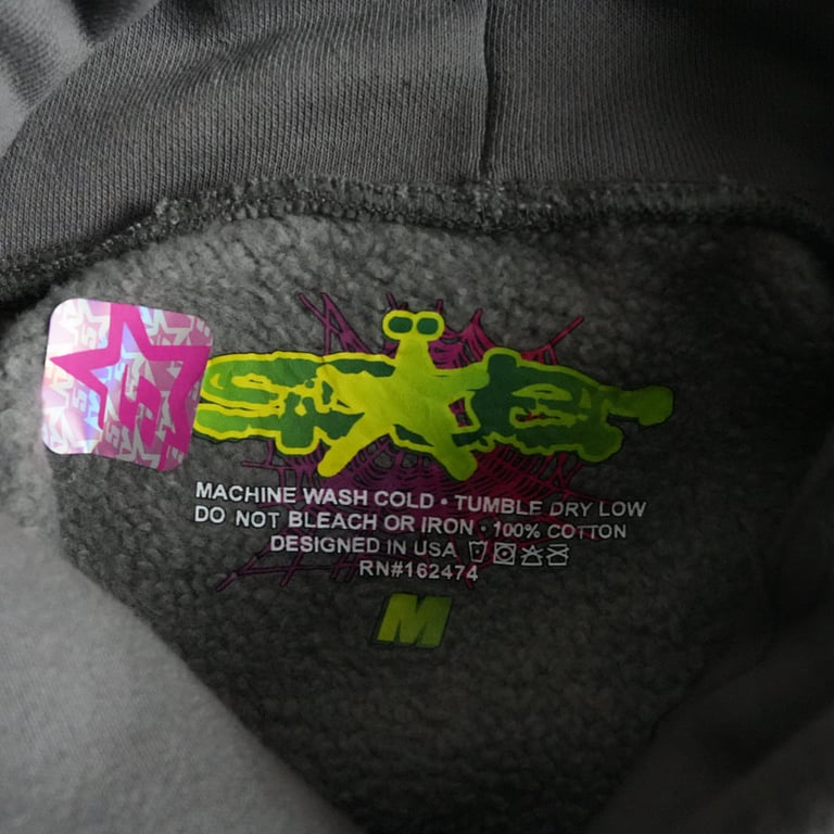 Sp5der Wait Web Hoodie Slate Grey - 3