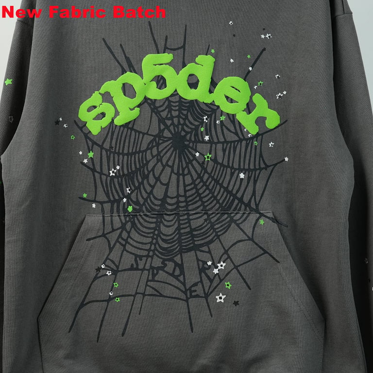 Sp5der Wait Web Hoodie Slate Grey - 34