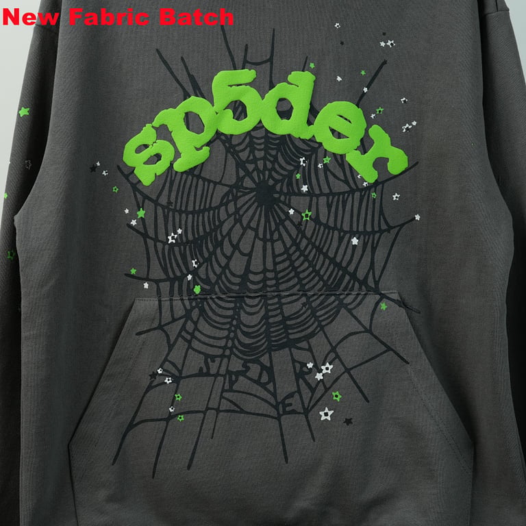 Sp5der Wait Web Hoodie Slate Grey - 35