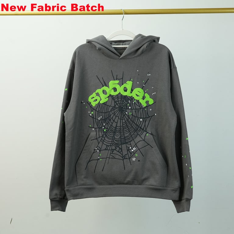 Sp5der Wait Web Hoodie Slate Grey - 37