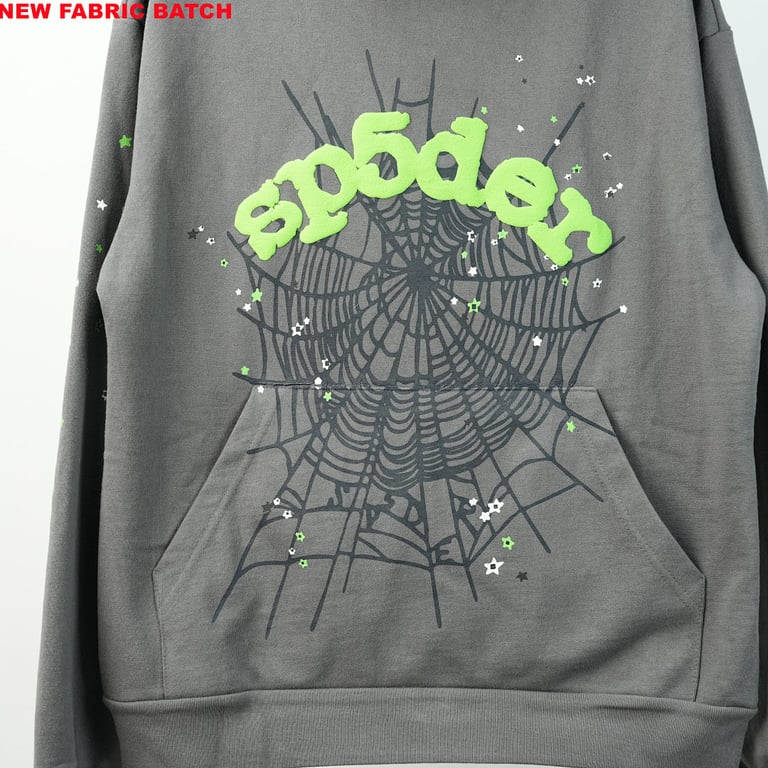 Sp5der Wait Web Hoodie Slate Grey - 8