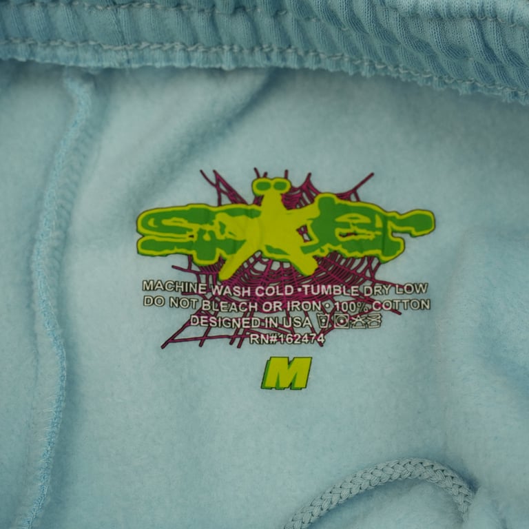 Sp5der Web Sweatpants Sky Blue - 8