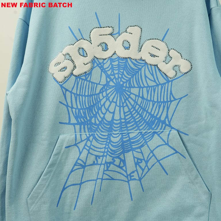 Sp5der Web Hoodie Sky Blue - 16