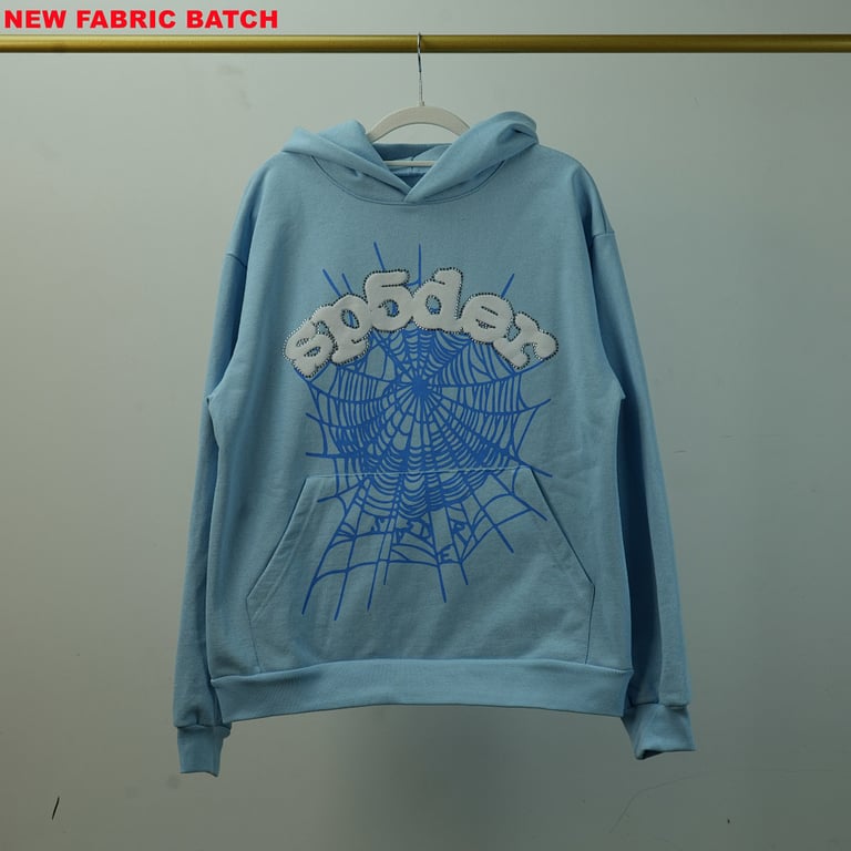 Sp5der Web Hoodie Sky Blue - 22