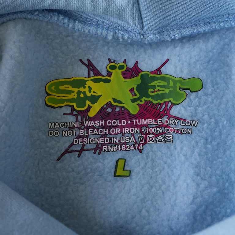 Sp5der Web Hoodie Sky Blue - 27