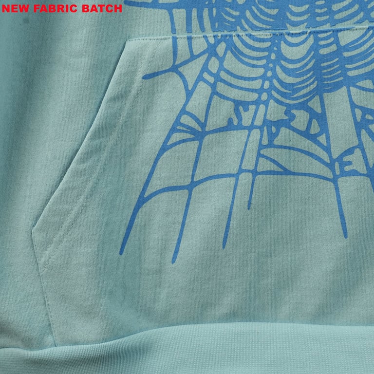 Sp5der Web Hoodie Sky Blue - 9