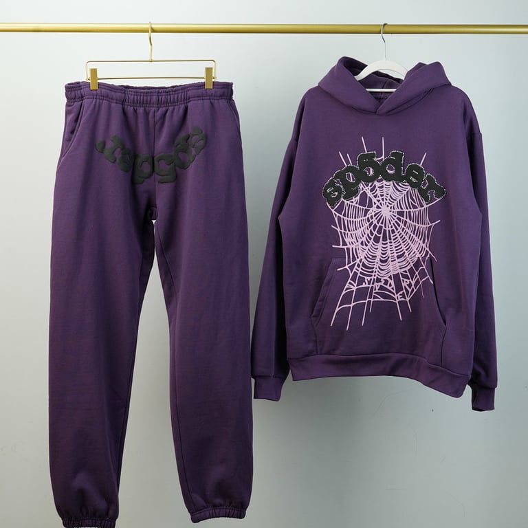 Sp5der Web Sweatpants Purple - 3
