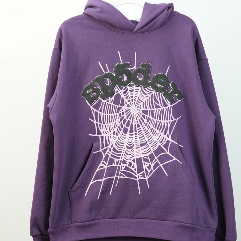 Sp5der Web Hoodie Purple - 29