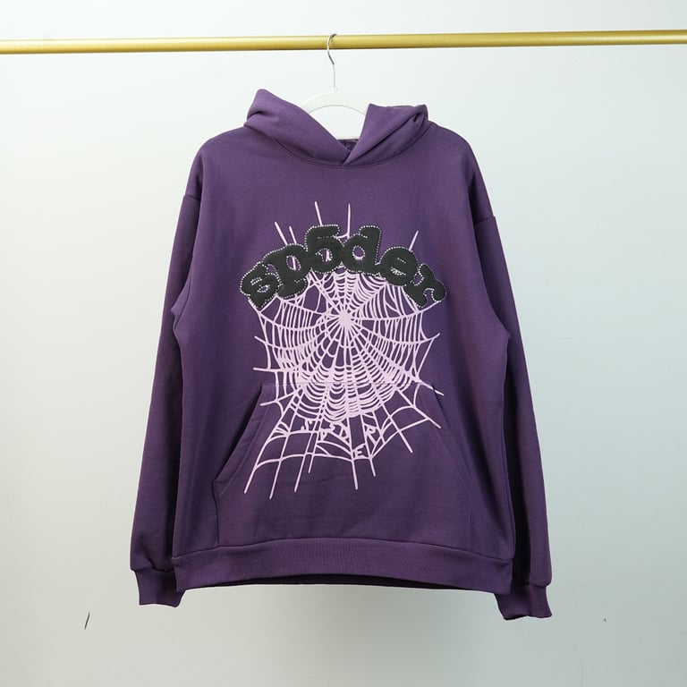 Sp5der Web Hoodie Purple - 31
