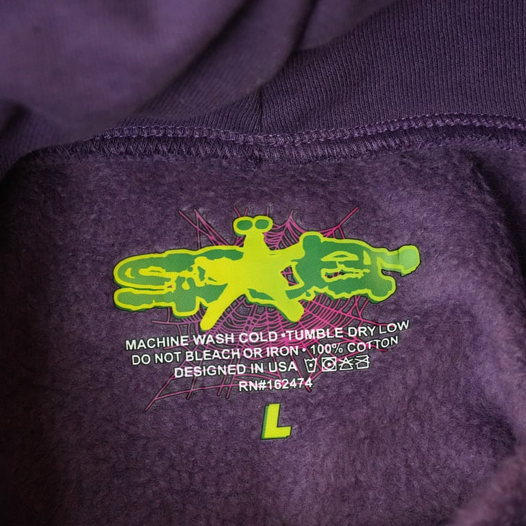 Sp5der Web Hoodie Purple - 33