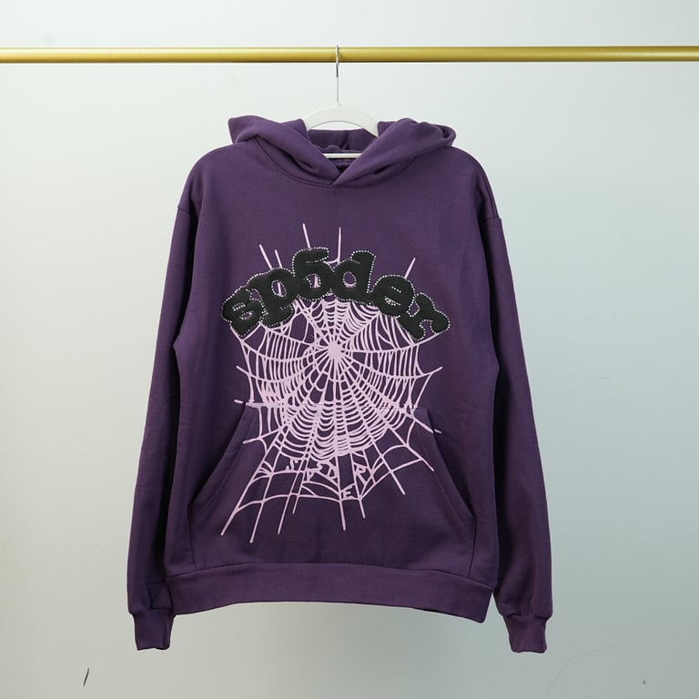 Sp5der Web Hoodie Purple - 45