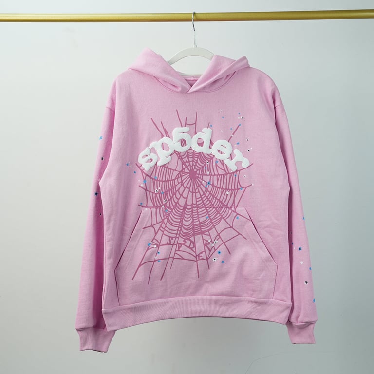 Sp5der OG Web Hoodie Pink - 10