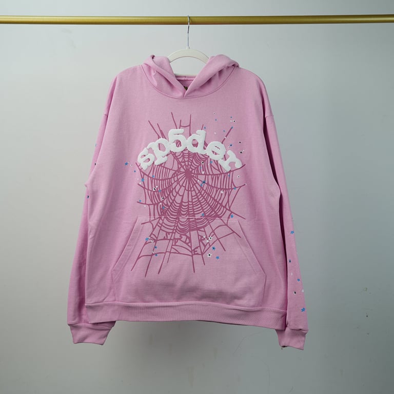 Sp5der OG Web Hoodie Pink - 46