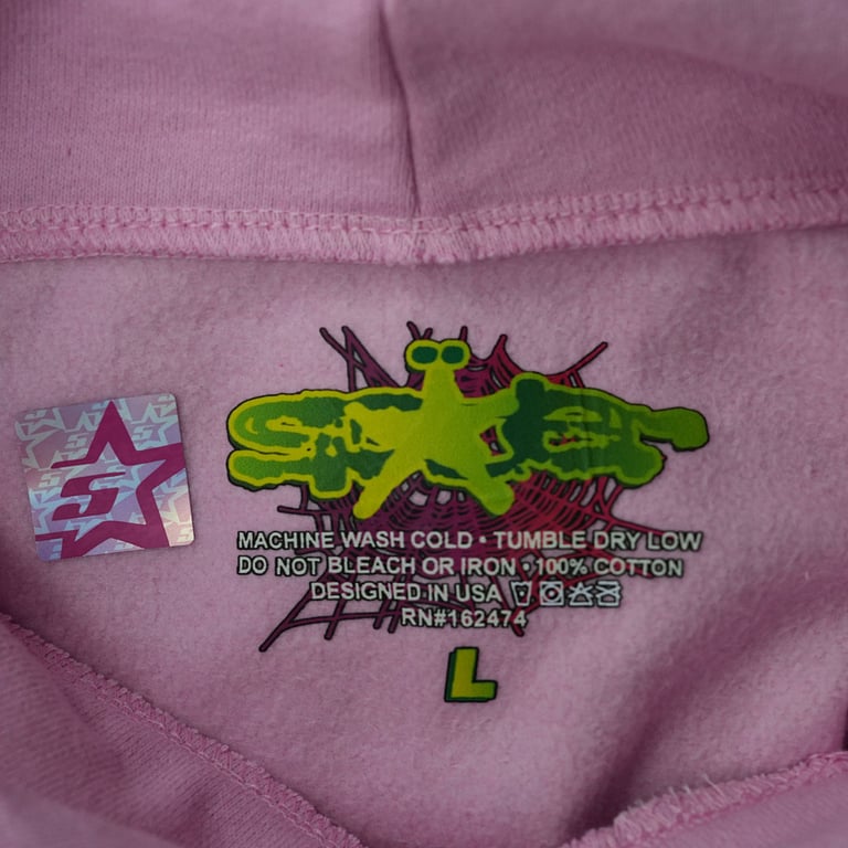 Sp5der OG Web Hoodie Pink - 47