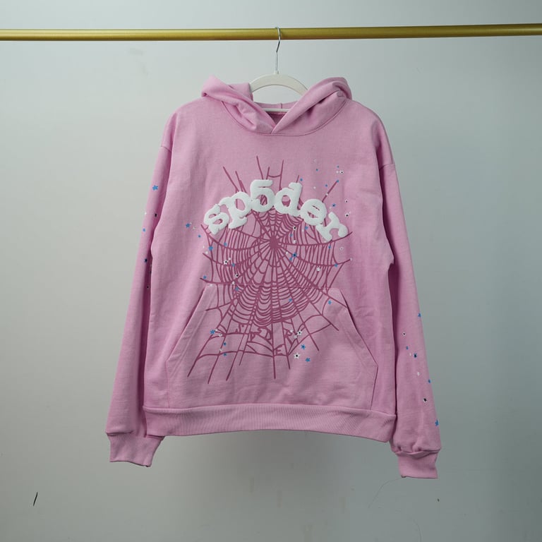 Sp5der OG Web Hoodie Pink - 48