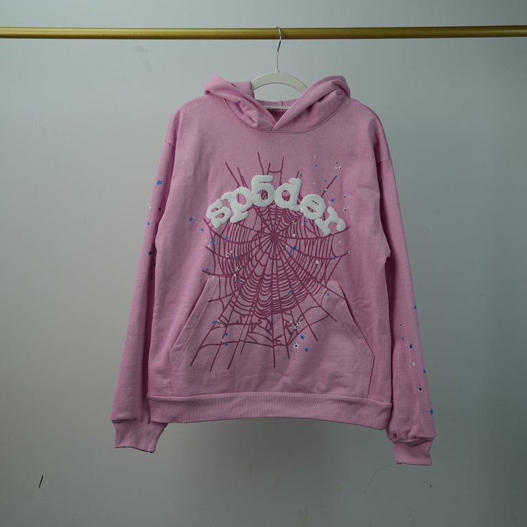 Sp5der OG Web Hoodie Pink - 49