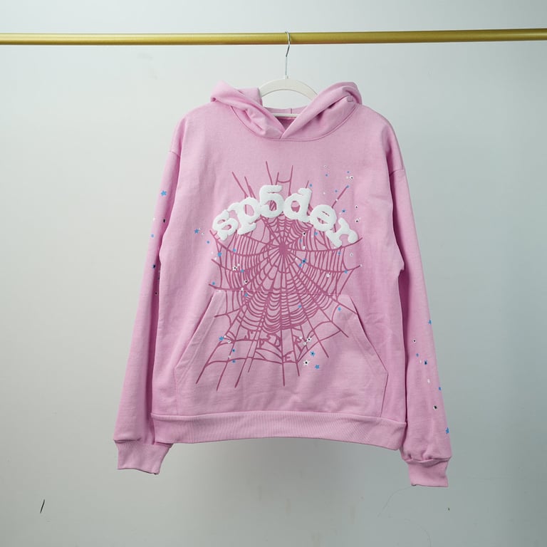 Sp5der OG Web Hoodie Pink - 61