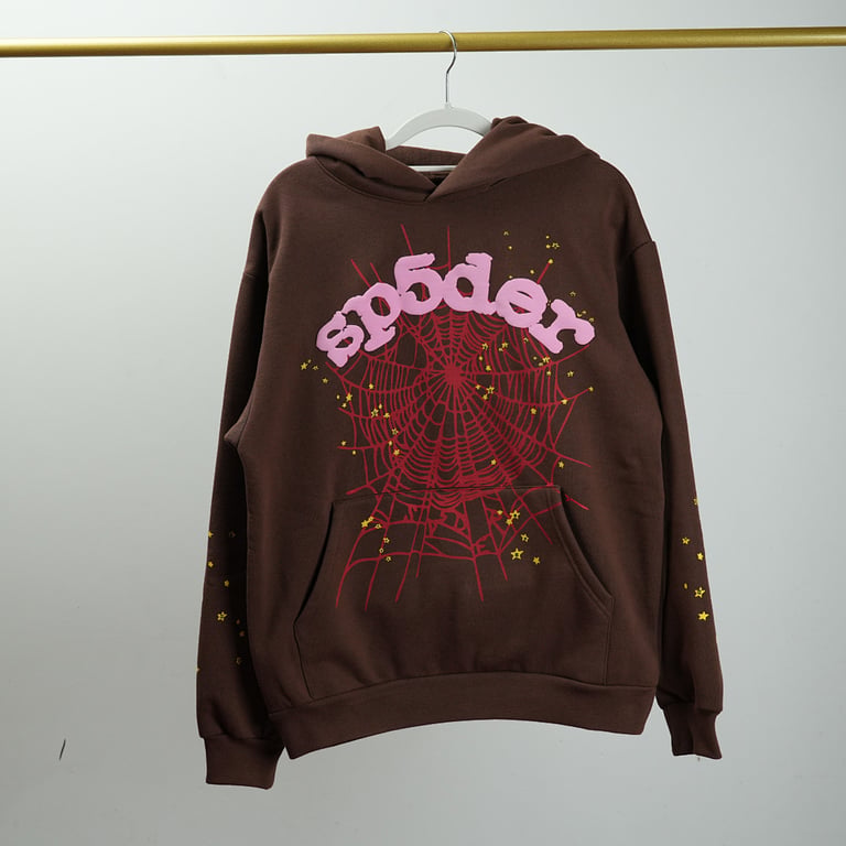 Sp5der Web Hoodie Brown - 57