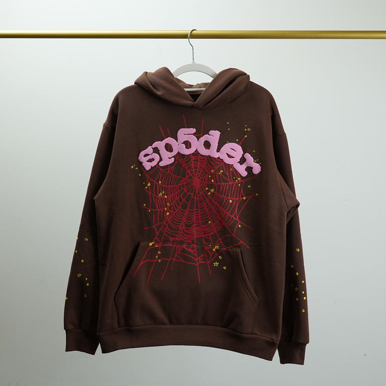 Sp5der Web Hoodie Brown - 69